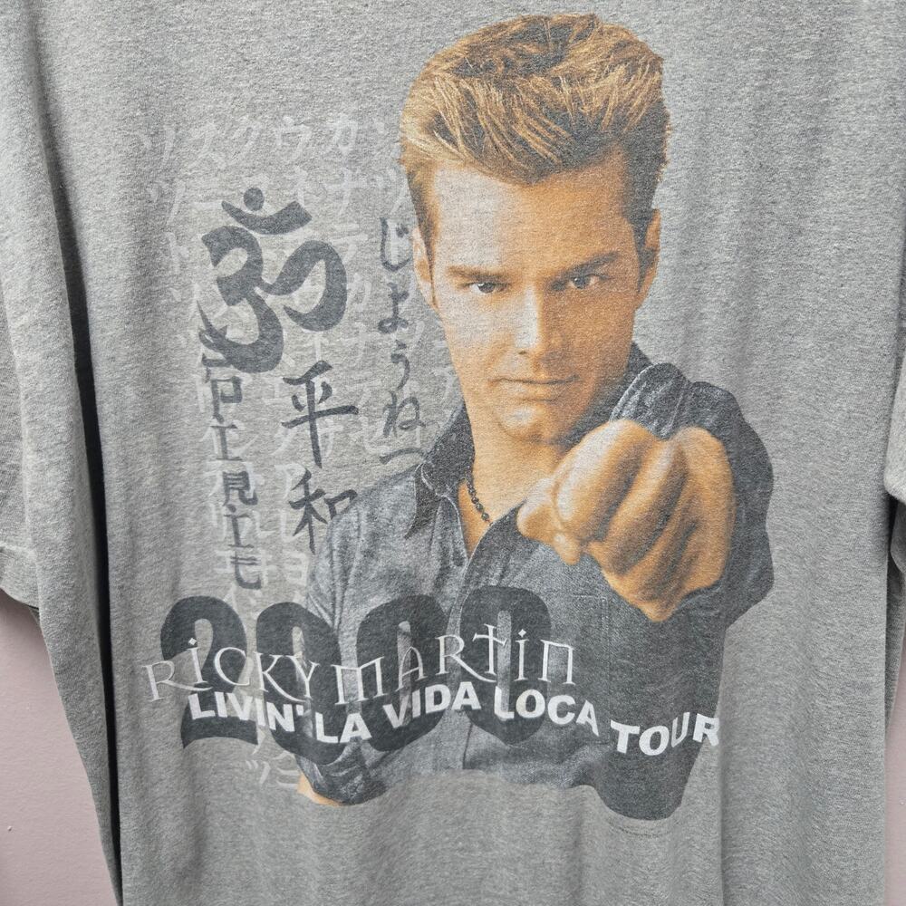Ricky Martin Livin La Vida Loca Tour 2000 Shirt Mens M Winterland Double Sided - Picture 2 of 8